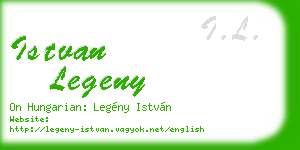 istvan legeny business card